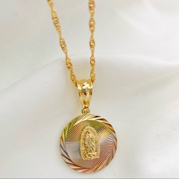 Virgin Mary Necklace, Jesus Christ Necklace - Picture 2 of 7